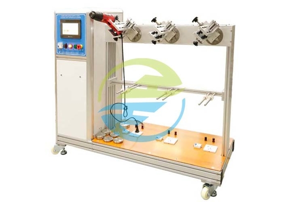 आपूर्ति कॉर्ड के लिए 60rpm घरेलू उपकरण परीक्षण उपकरण 3 स्टेशन फ्लेक्सिंग टेस्ट उपकरण